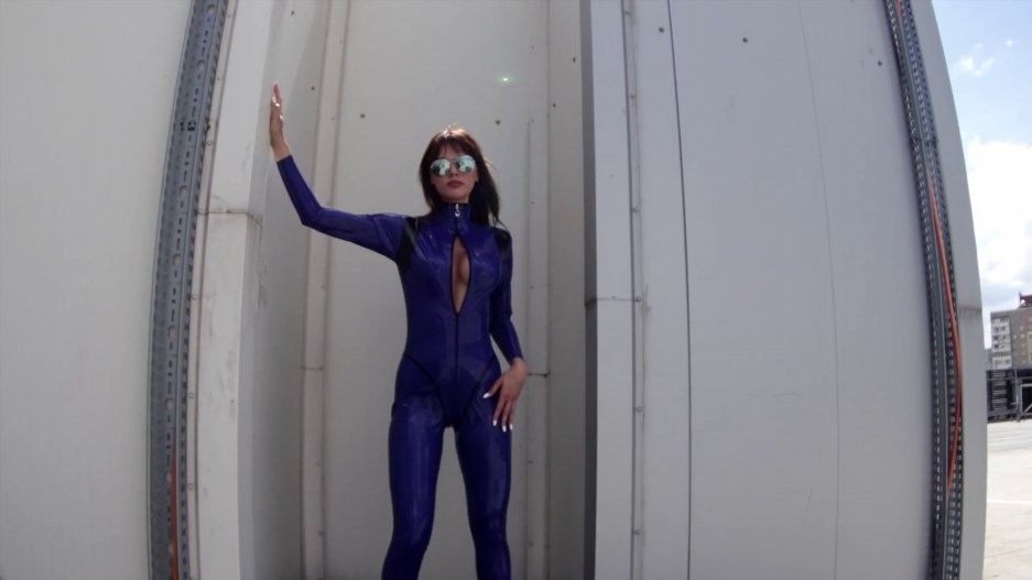Katya - Blue Latex Catsuit - MyLatexBaby